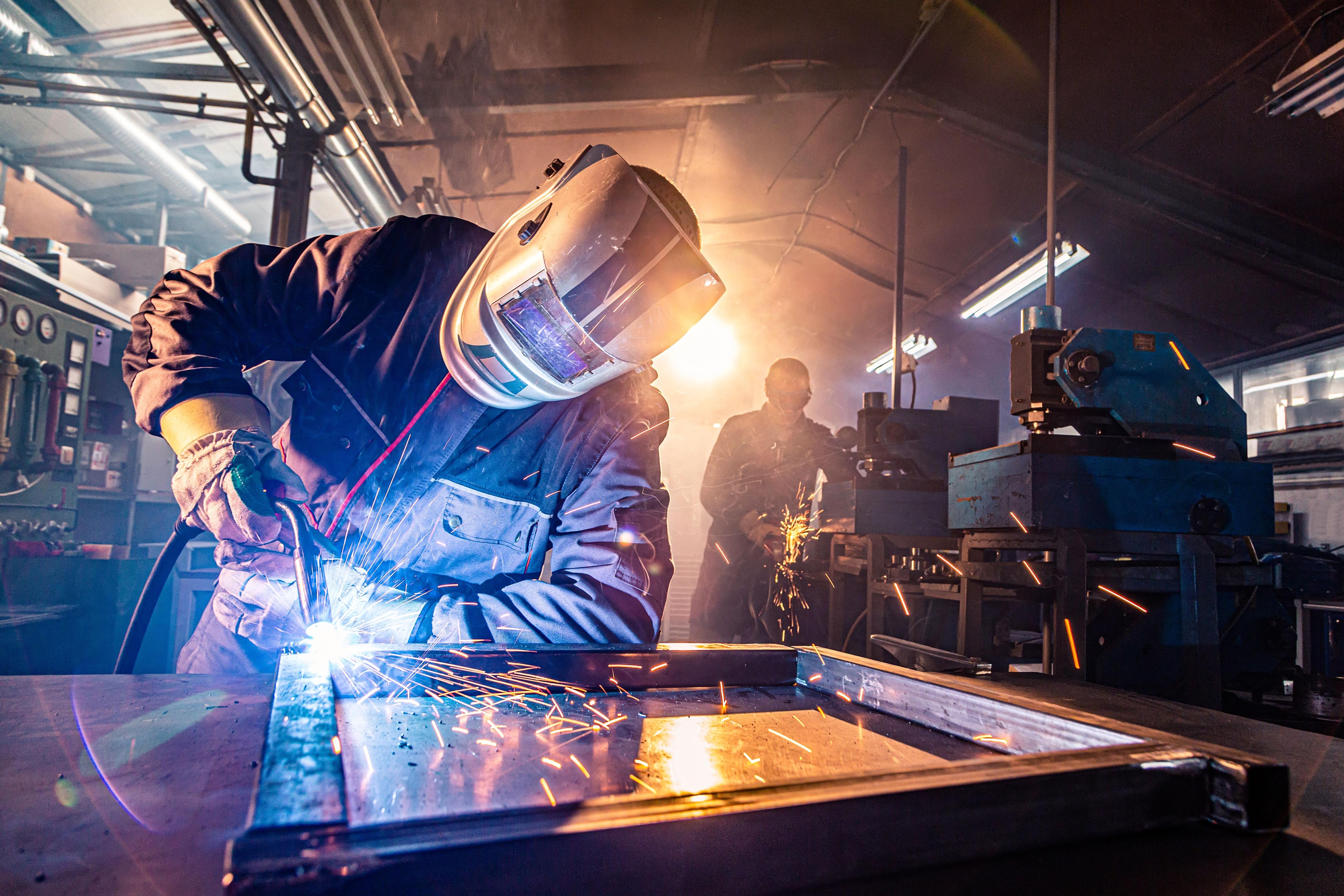 Illustrative welding and fabrication workshop